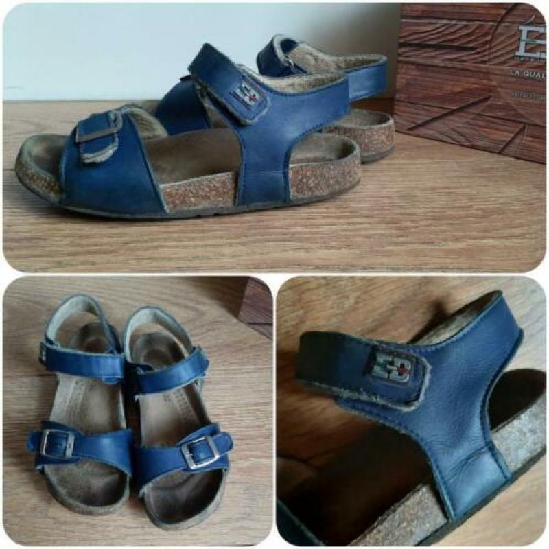 Stoere EB Shoes Italiaanse kwaliteits sandalen LEER maat 32