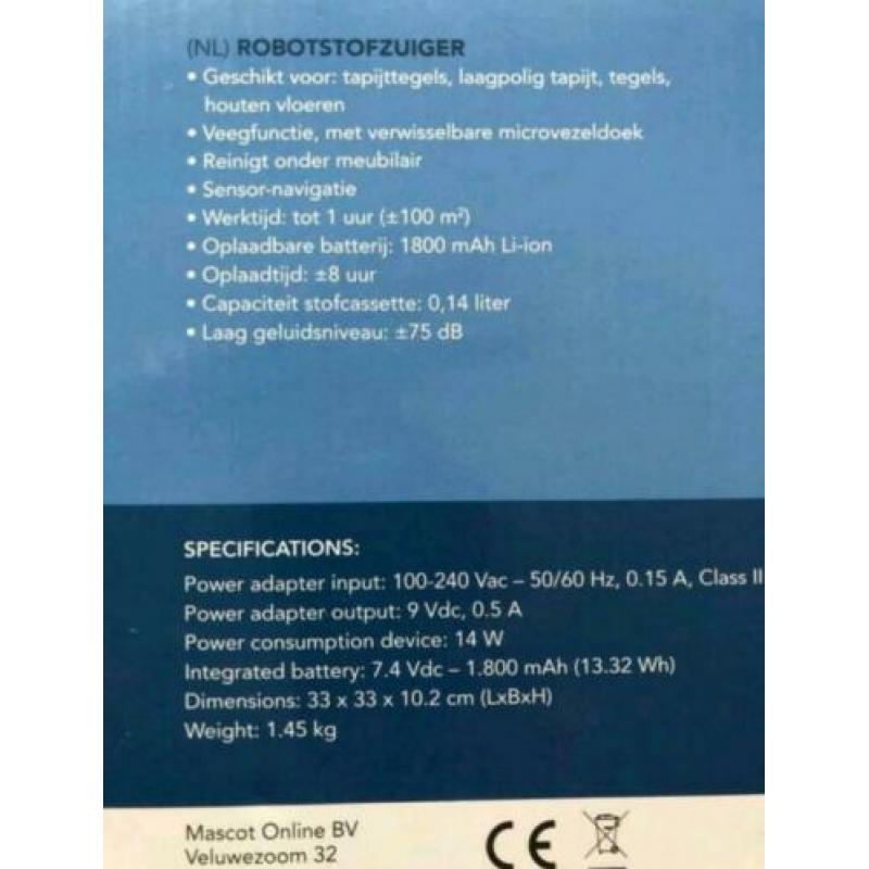 Robot stofzuiger nieuw!