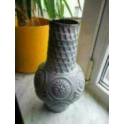 west Germany keramiek vaas grijs 30 cm retro jaren 70 design