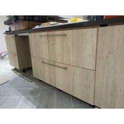 Kast Eiken look fronten 4deurtjes 4ladefronten 1vaatw,front