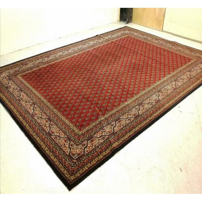Perzisch tapijt, kleed, handgeknoopt, rood, 204x286, vintage