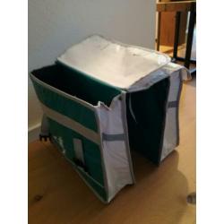 mooie dubbele fietstas .Inhoud 2 x 14 ltr inhoud