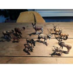 Schleich oryx, okapi, steenbok, koedoe, gnoe, eland.