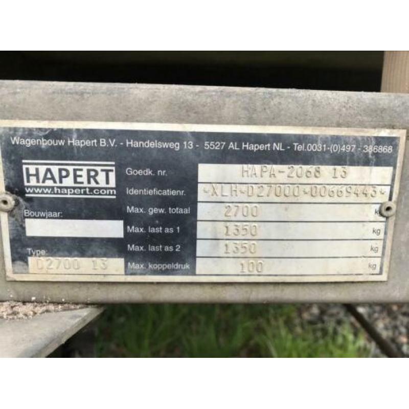 Hapert 1-zijdige elektrische kipper