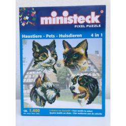 Ministeck Pixel Puzzle 4 in 1 Huisdieren