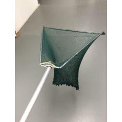 Schepnet inklapbaar 50x50x50 + alum.uitschb.steel ,zie tekst