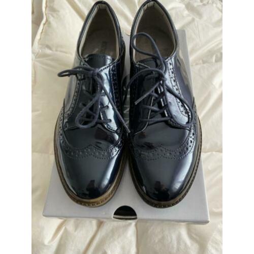 Jenny donkerblauw lak veterschoen maat 37.5