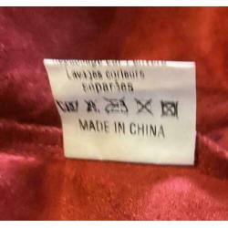 rode fake suede jurk maat S