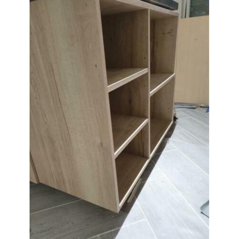 Kast Eiken look fronten 4deurtjes 4ladefronten 1vaatw,front