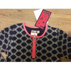 Nieuw jurk LoFff jurkje meisje merk blauw roze 98