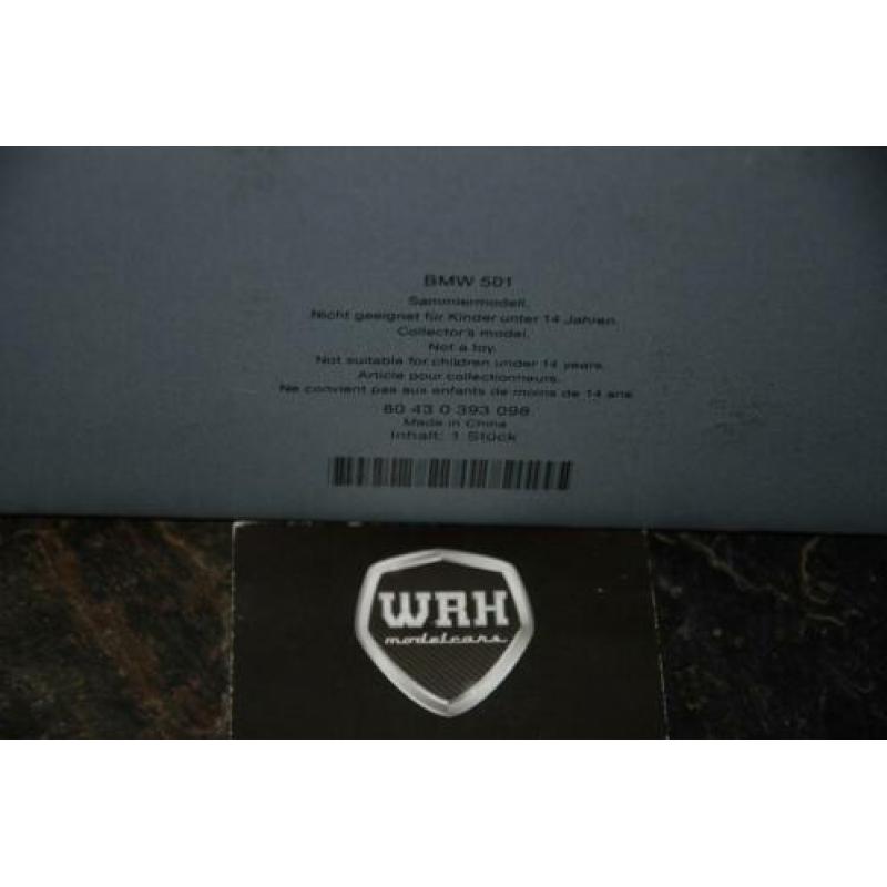 1:18 BMW 501 grey Autoart dealer ed WRH