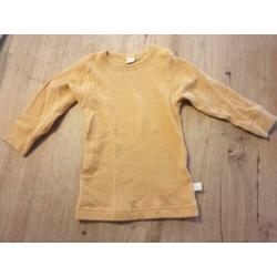 Wollen Dilling shirt okergeel maat 74