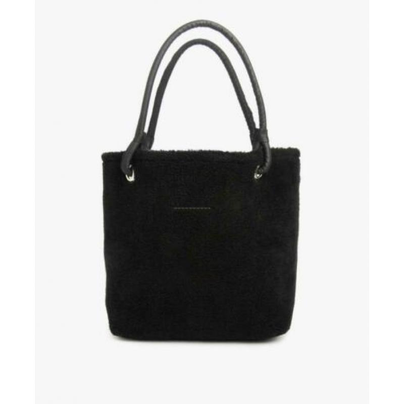 Mm6 teddy shopping tas – zwart