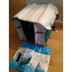 mooie dubbele fietstas .Inhoud 2 x 14 ltr inhoud