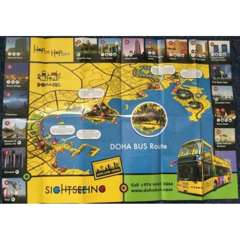 Kaarten van Doha stad, plattegrond
