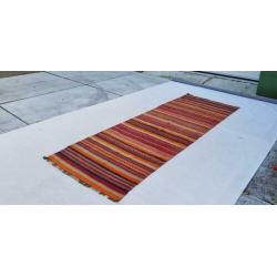 Vintage kelim kleed loper 333x113 cm vloerkleed tapijt kelim