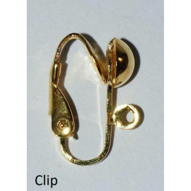 Voetjes oorbellen met clips, haakjes of stekers (4230)