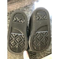 Converse all stars leer zwart maat 20