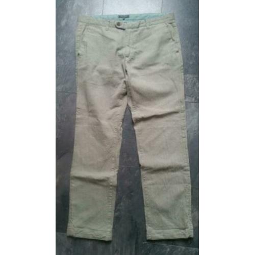 Ted Baker London slim fit katoenen heren broek groen mt S