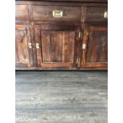 Dressoir eikenhout + bijpassende spiegel