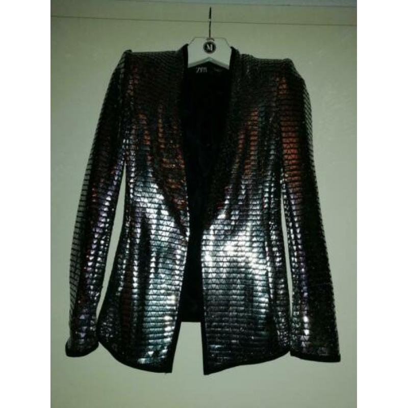 Zara blazer jasje maat xs Kleur zilver