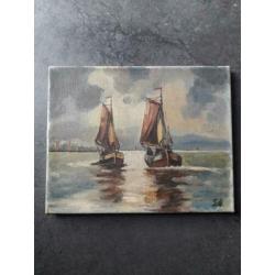 Schilderij zeilschepen