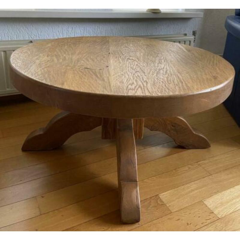 Handgemaakte eiken salontafel