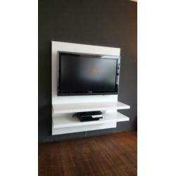 Mat wit design tv meubel hangend