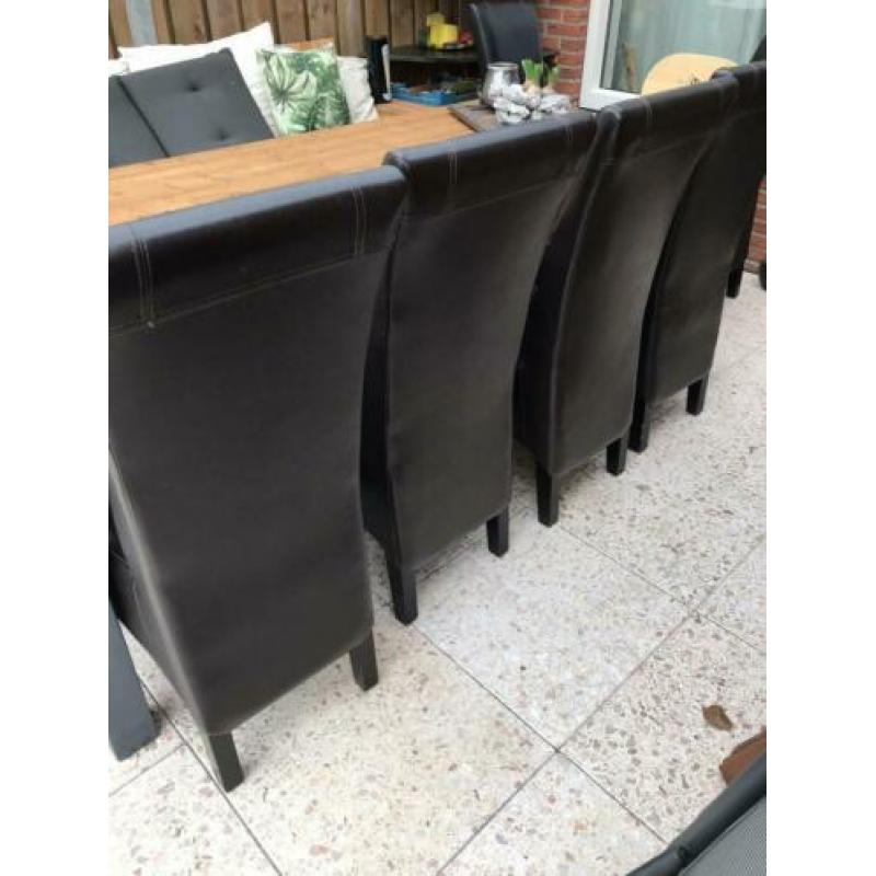 eetkamer stoelen eetkamerstoel leer 6 GRATIS