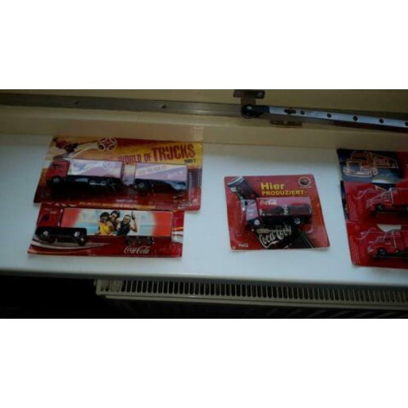 Coca-Cola trucks miniatuur vrachtwagens 9 stuks nieuw