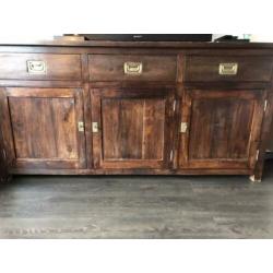 Dressoir eikenhout + bijpassende spiegel