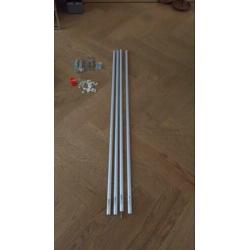 Gordijnrails Ikea Zilver 140 cm 4 stuks