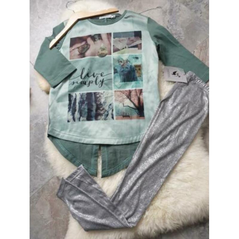 Maat 140 NIEUW Meisjes Longsleeve met Legging Set