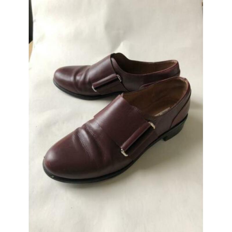 Leren aubergine brogues schoenen And Other Stories 40