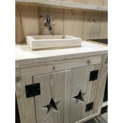 Speelkeuken steigerhout NIEUW