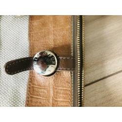 Furla tas krokodillenleer beige