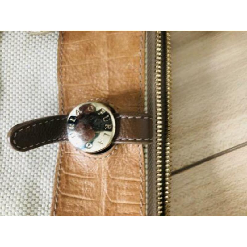 Furla tas krokodillenleer beige