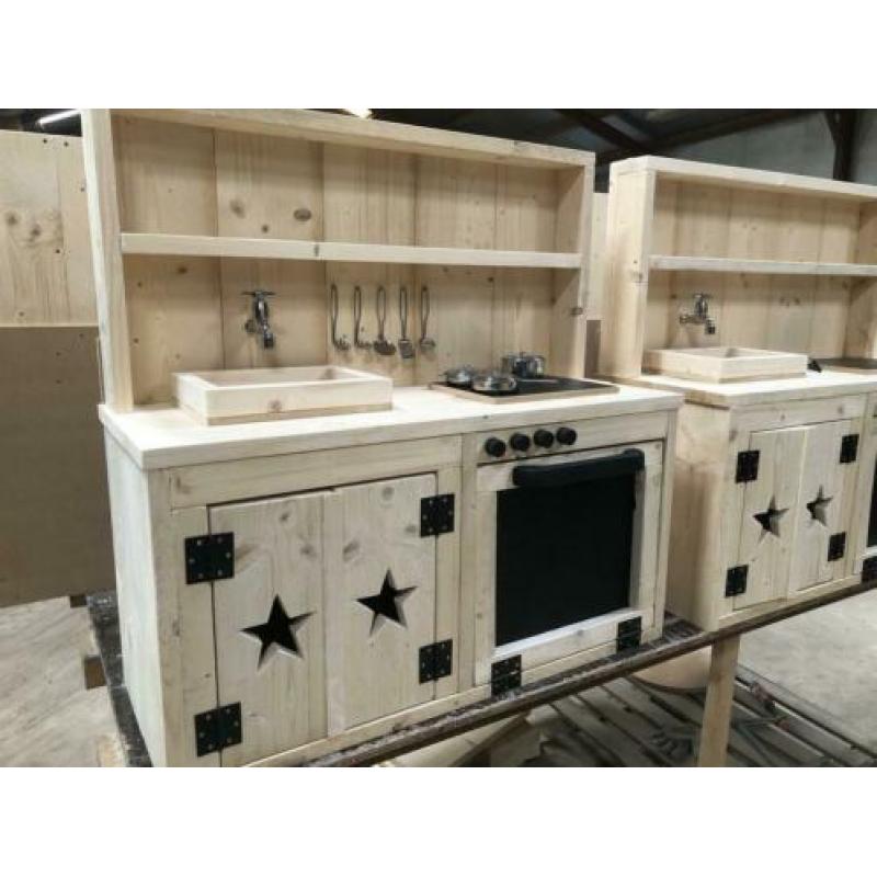 Speelkeuken steigerhout NIEUW