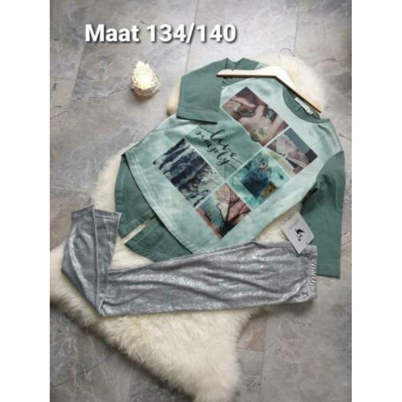 Maat 140 NIEUW Meisjes Longsleeve met Legging Set