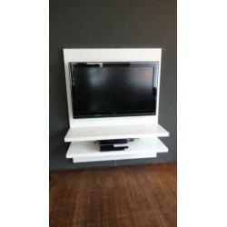 Mat wit design tv meubel hangend