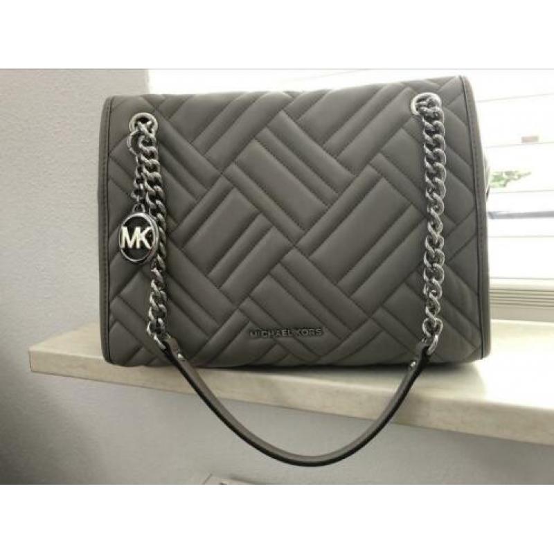 Michael Kors tas satchel Kathy grijs zilver *NIEUW*