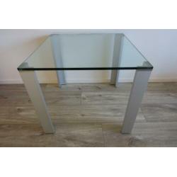 Lourens Fisher glazen bijzettafel 60 x 60 x 50 90 euro!