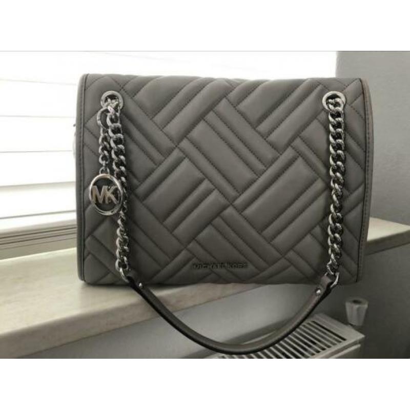 Michael Kors tas satchel Kathy grijs zilver *NIEUW*