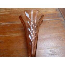 Persglazen art deco vaas, Tchecosloviquie