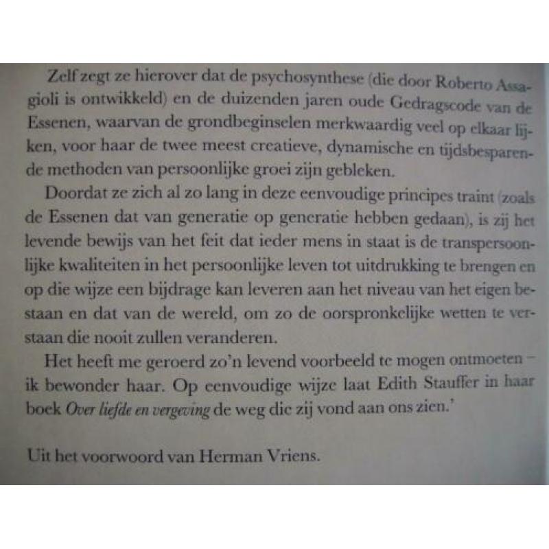 Over liefde en vergeving - Edith Stauffer