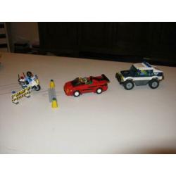 lego 60138 Politie auto, motor en luxe auto met boef