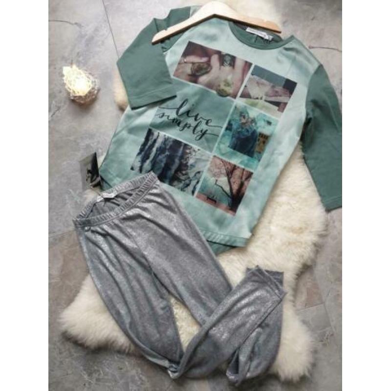 Maat 140 NIEUW Meisjes Longsleeve met Legging Set