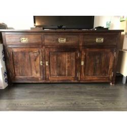 Dressoir eikenhout + bijpassende spiegel