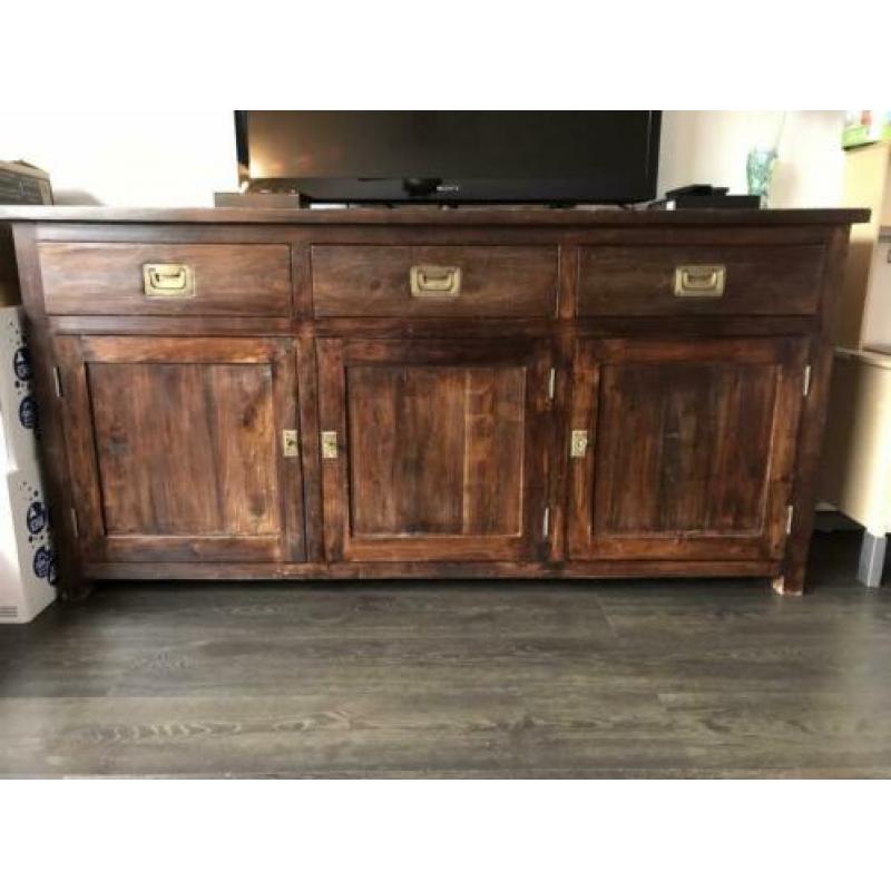 Dressoir eikenhout + bijpassende spiegel