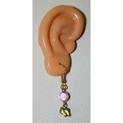 Voetjes oorbellen met clips, haakjes of stekers (4230)